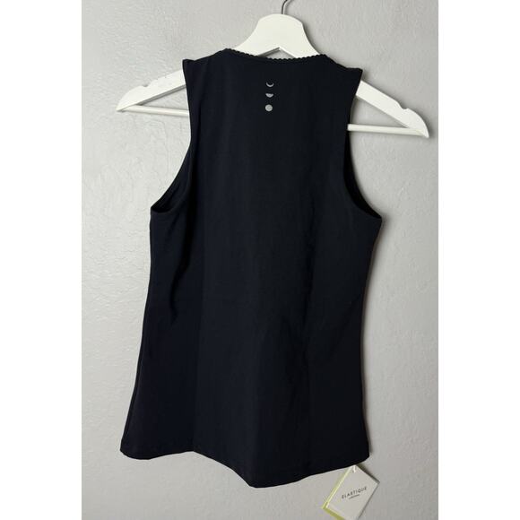 NWT Elastique Athletics Black Adorn Tank Top Shirt MicroPerle technology Small - Picture 2 of 5